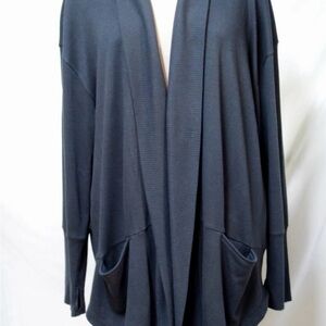 Zella Charcoal Open Front Cardigan